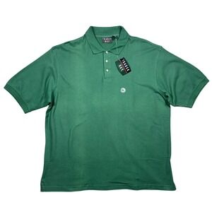 Trader Bay Polo Shirt Men XL Green NEW Short Sleeve Cotton Pique Casual